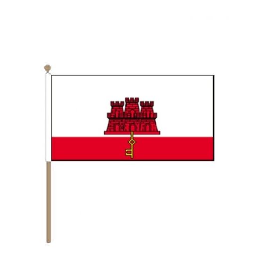 Zwaaivlag Gibraltar 30x45cm | stof