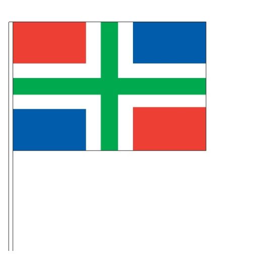 Zwaaivlag Groningen op houten stok kopen bij Vlaggenclub