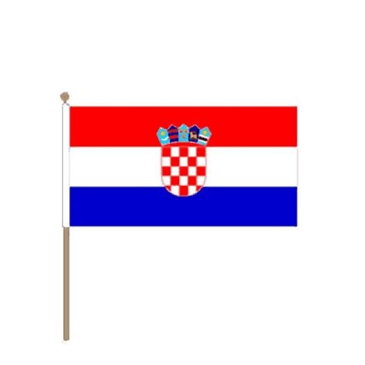 Zwaaivlag Kroatie 15x22,5cm | stof