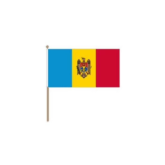 Zwaaivlag Moldavie 15x22cm | Stof