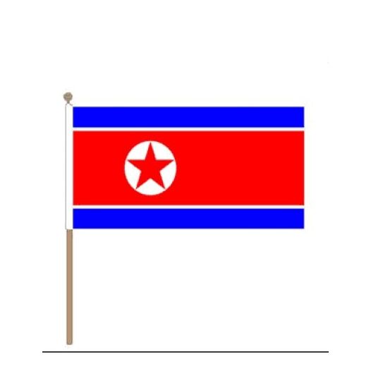 Zwaaivlag Noord-Korea 30x45cm | stof