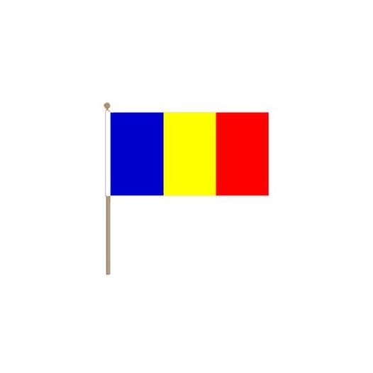 Zwaaivlag Roemenie 15x22,5cm | stof
