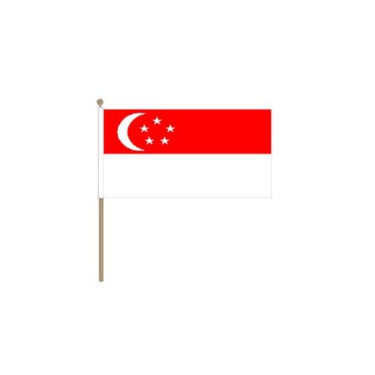 Zwaaivlag Singapore 30x45cm | stof