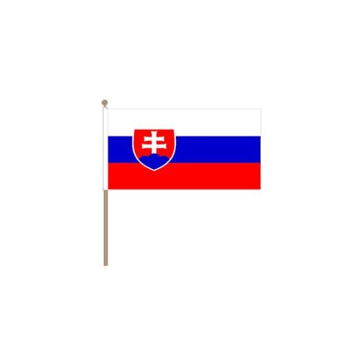 Zwaaivlag Slowakije 15x22,5cm | stof