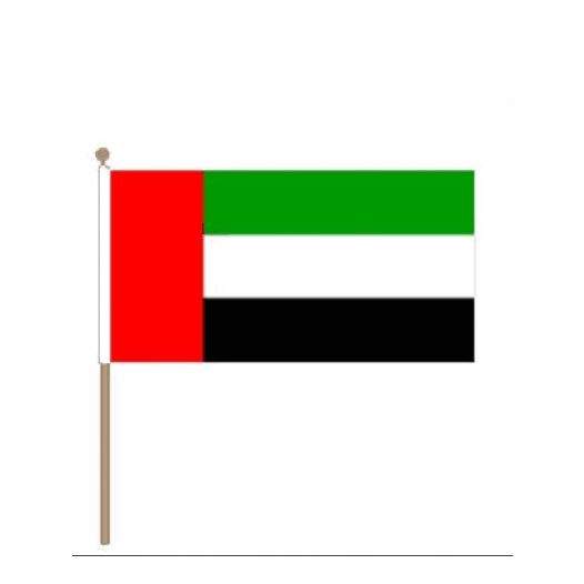 Zwaaivlag Verenigde Arabische Emiraten 15x22,5cm | stof