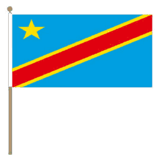 Zwaaivlag Congo DR 30x45cm | stof