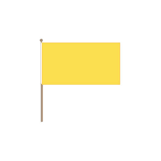 Zwaaivlag geel 15x22,5cm met stok van 30cm