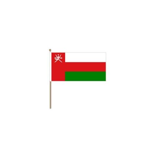 Zwaaivlag Oman 15x22,5cm | stof