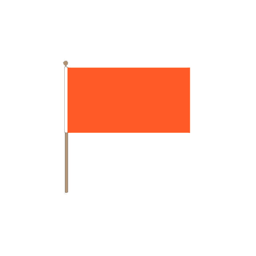 Zwaaivlag oranje 30x45cm met stok van 60cm