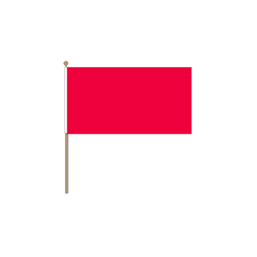 Zwaaivlag rood 15x22,5cm met stok van 30cm