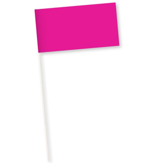 fuchsia zwaaivlaggetjes papier 11x21cm 10 stuks