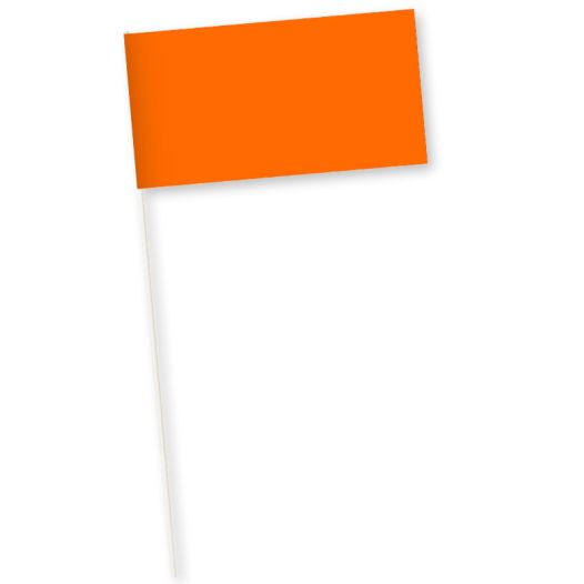 oranje zwaaivlaggetjes papier 11x21cm 10 stuks