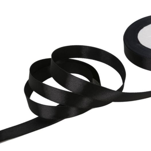 Zwart lint, cadeaulint 15mm