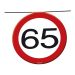 65 jaar slinger verkeersbord