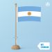 Tafelvlag Argentinie met standaard