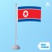 Tafelvlag Noord-Korea 10x15 cm