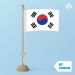 Tafelvlag Zuid-Korea met standaard