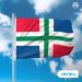 Groningse vlag 150x225cm spunpoly
