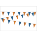 Vlaggenlijn Blauw Oranje - 20 meter | Zware kwaliteit stof