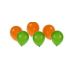 Ballonnen oranje/groen 30 stuks geschikt voor helium