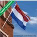 Complete set Nederlandse vlag Oranje wimpel Houten gevelstok en houder