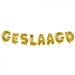 Geslaagd ballonnen slinger goud