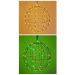 Lichtbol 30cm warm wit en rood geel groen voor Kerst en Carnaval 120 LEDS