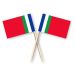 Cocktailprikkers Molukken vlag, Molukse Kaasprikkers, 50 stuks