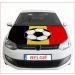 Motorkap hoes Belgie Belgische vlag met voetbal voor op uw auto
