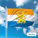 Prinsenvlag met wapen 150x225cm