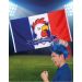 Vlag Frankrijk met tekst 'Allez France' 90x150cm