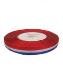 Lint Nederland rood/wit/blauw 5 cm breed 25 meter lang