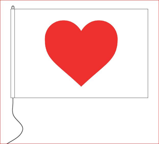 Vlag met Hart | Hart onder de riem vlag