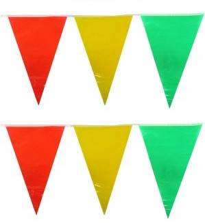 Vlaggenlijn rood/geel/groen Carnaval Limburg 20m1 XL