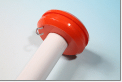 Vlaggenstok hout 200cm met Oranje knop