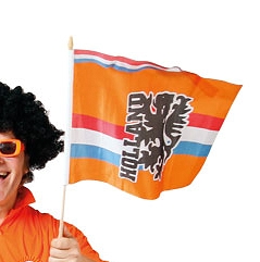Zwaaivlag Oranje Holland 30x40cm