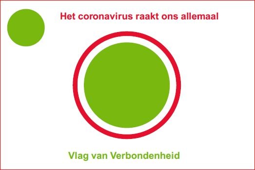 Vlag Hulp geboden ik bied hulp 70x100cm