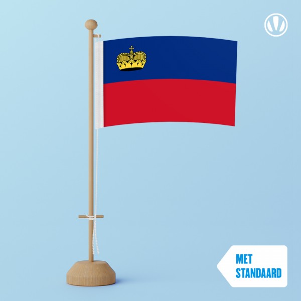 Tafelvlag Liechtenstein met standaard