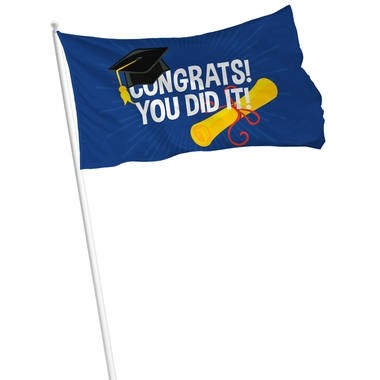 Geslaagd vlag congrats 60x90cm