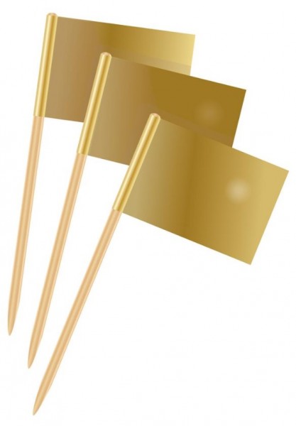Cocktailprikkers Goud | 50 stuks
