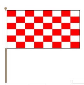Zwaaivlag Start 90x150cm op houten stok 135cm