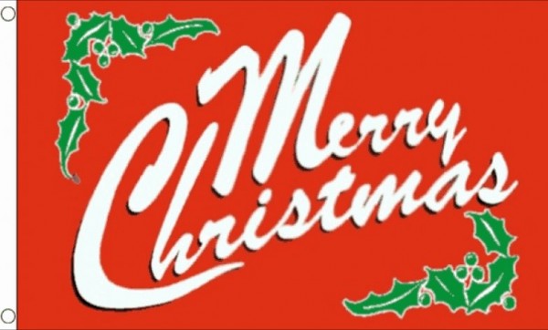 Kerstvlag Merry Christmas 90x150cm