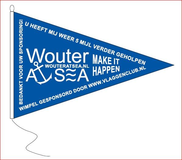 Wouter at Sea sponsorwimpel