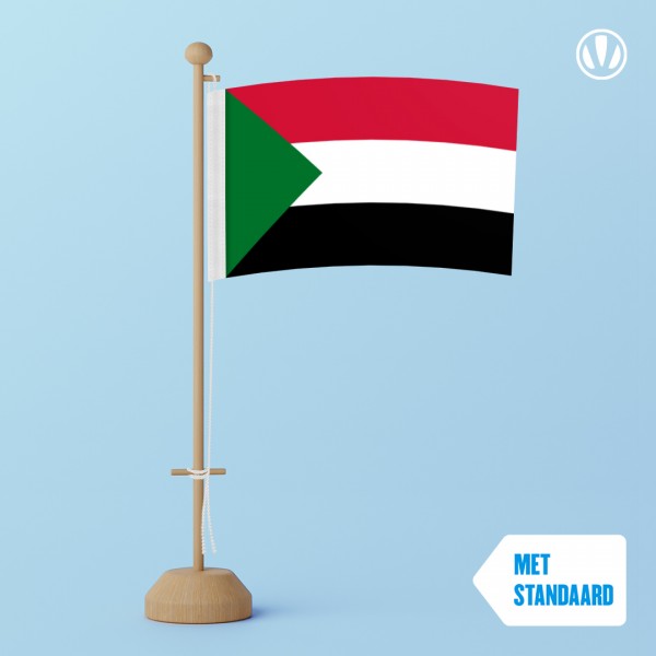 Tafelvlag Soedan met standaard