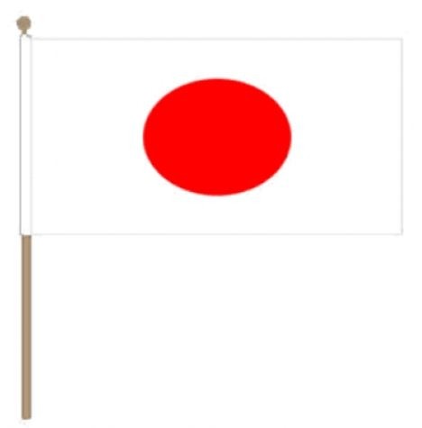 Zwaaivlag Japan 30x45cm, stoklengte 60cm