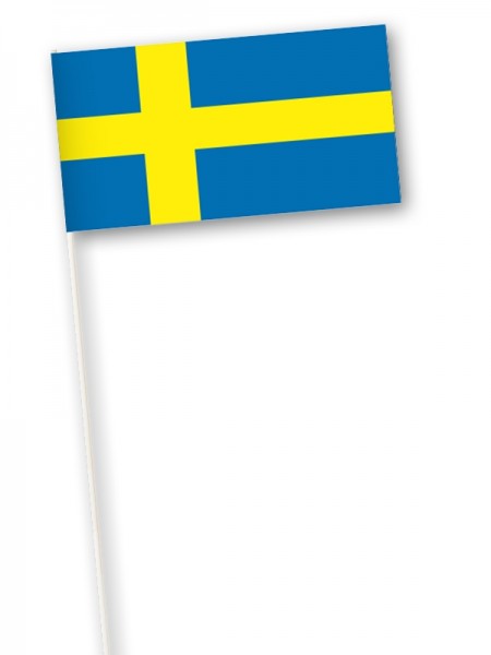 Zweedse zwaaivlag Zweden 11x21cm
