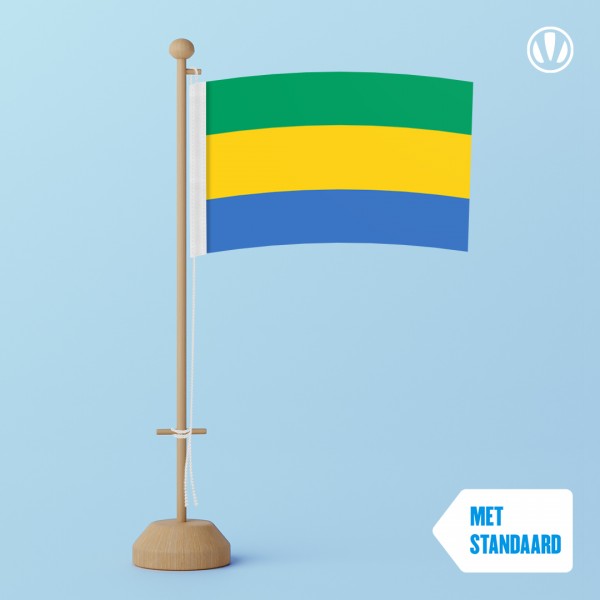Tafelvlag Gabon met standaard