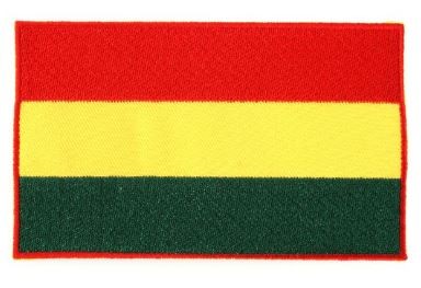 Applicatie vlag carnaval Limburg rood/geel/groen 7x12cm