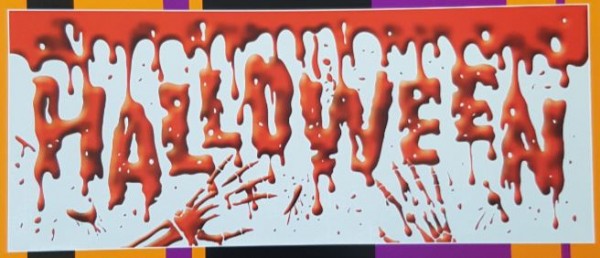 Halloween banier horror spandoek 62x150cm