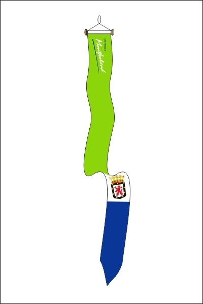 Wimpel Montferland 25x300cm krom met stokje